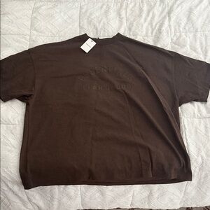 Fear of God Essentials Dark Brown Short Sleeve Tee